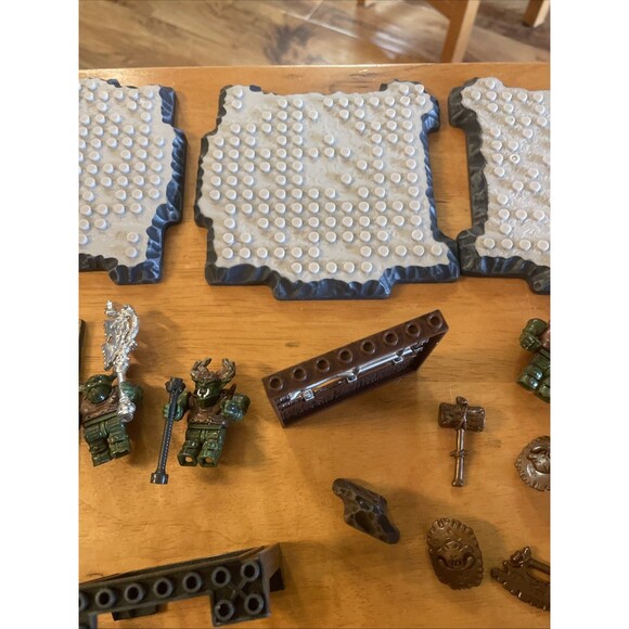 Mega Bloks Dragons Krystal Wars Castle Fort Stone Rock Weapons Figures Walls Lot - Picture 13 of 16